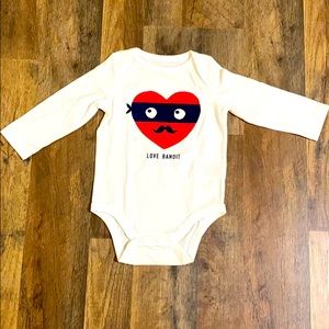 Baby GAP Valentine’s Onesie 6-12 Months
